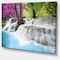 Designart - Erawan Waterfall - Blue - Photography Canvas Art Print